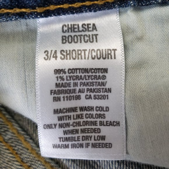 Aeropostale Jeans Chelsea Bootcut Y2K Low Rise Denim Womens Size 3/4 Short - Picture 12 of 16